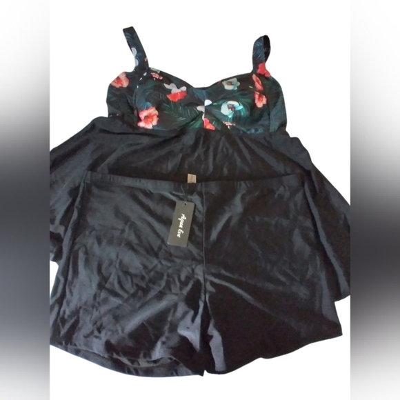 aqua eve Other - NWT Aqua Eve 2pa tankini top and swim shorts 20W